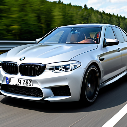 Home 3 BMW M5와 메르세데스 AMG E63 비교 - High-Speed Autobahn**
"BMW M5 speeding down the German Autobahn, sleek silver paint, motion blur, p...